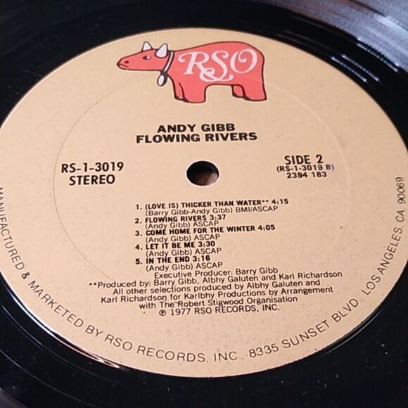 Andy Gibb Flowing Rivers Vinyl Record - Picture 11 of 11